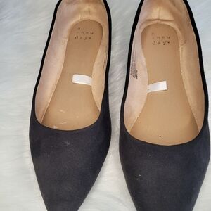 A New Day Black Flats Sleek Pointed Toe Design